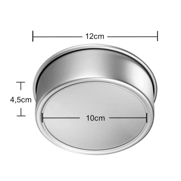 Molde Aluminio Redondo 18[cm] Desmontable