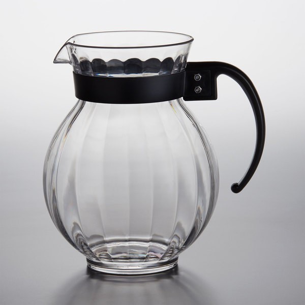 Jarra de vidrio con tapa, segura para agua caliente, jarra de vidrio azul  para nevera, jarra de agua para agua, jugo, té, café, bebida caliente con