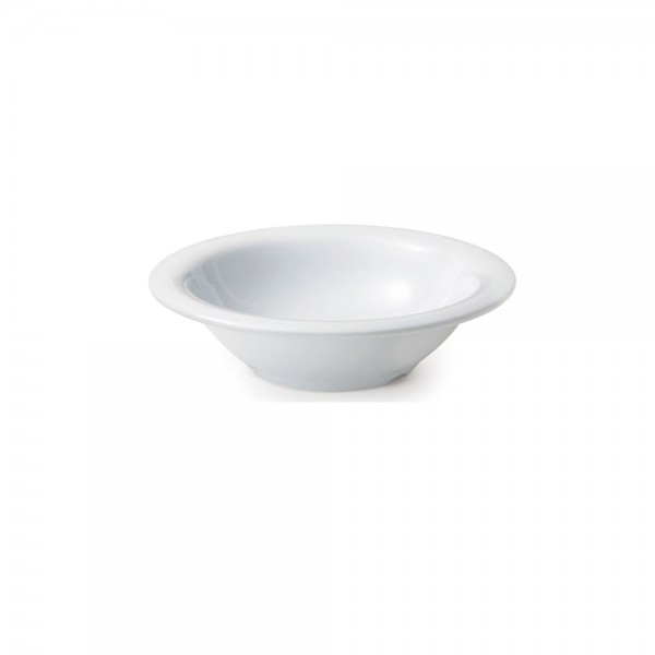Plato hondo de cerámica simple blanco, plato de sopa redondo
